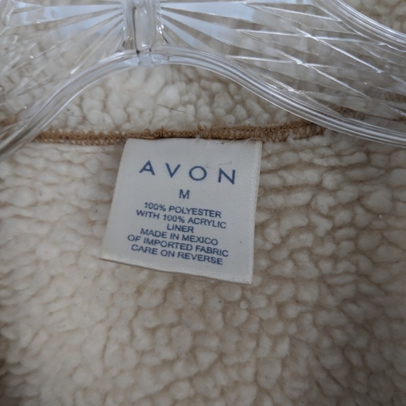 SOLD Vintage Avon Suede Shearling Sherpa Jacket - Picture 3 of 4